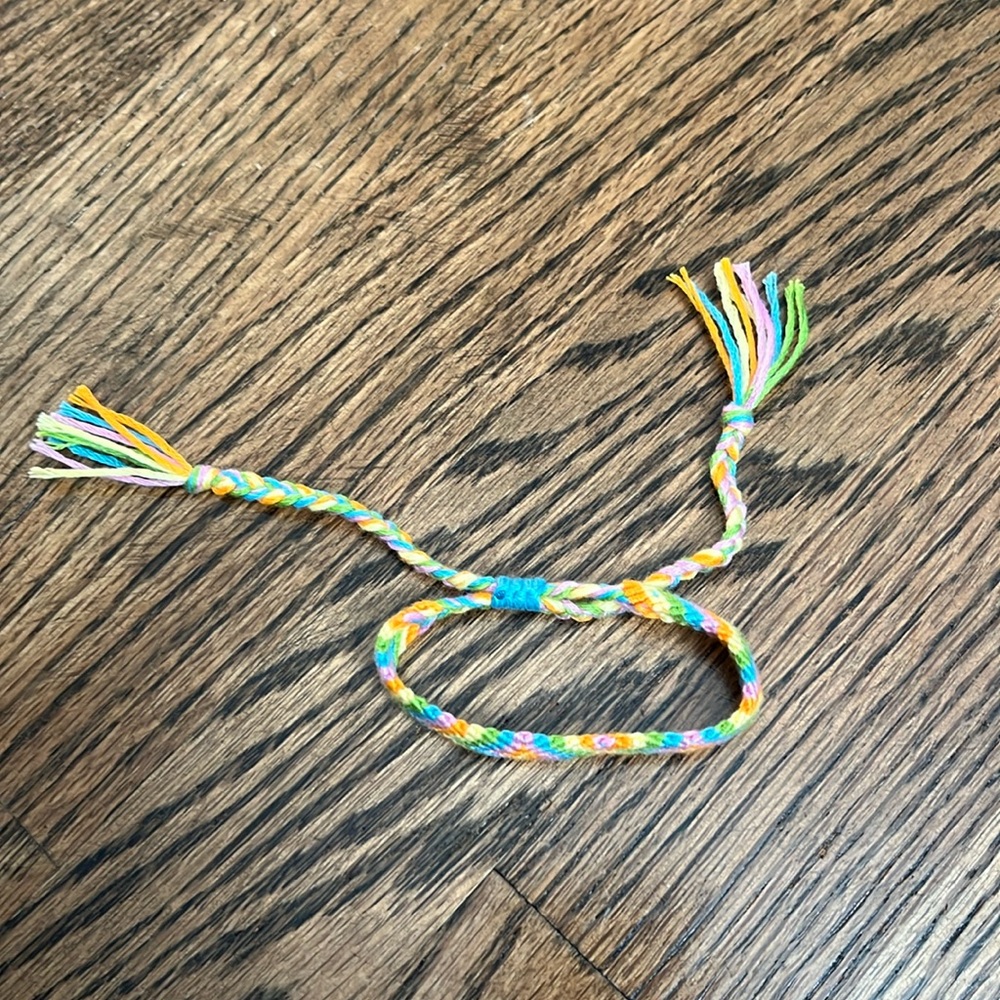 Rainbow Braided Adjustable Bracelet